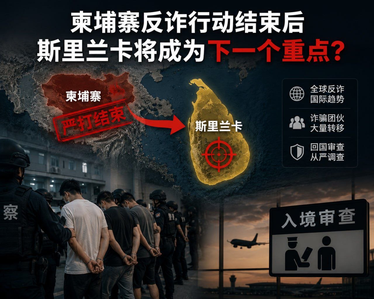 柬埔寨反诈行动结束后，斯里兰卡将成为下一个重点❓