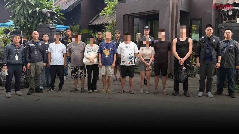 泰国新闻 警察突袭清迈非法中国“竖屏短剧”拍摄团队,8名中国人被捕