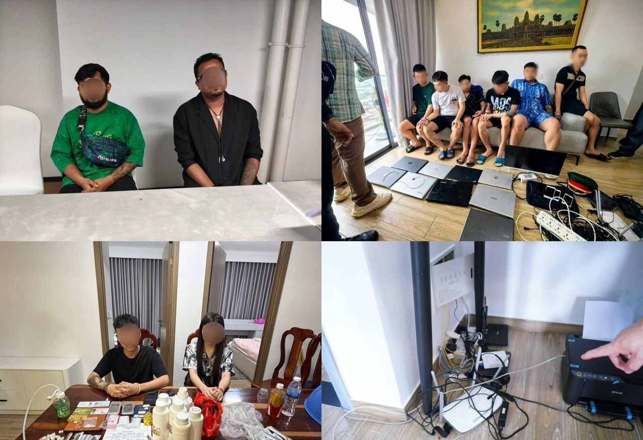 金边 水净华区突袭涉嫌网络诈骗窝点 多名外籍人员被带走调查🔍